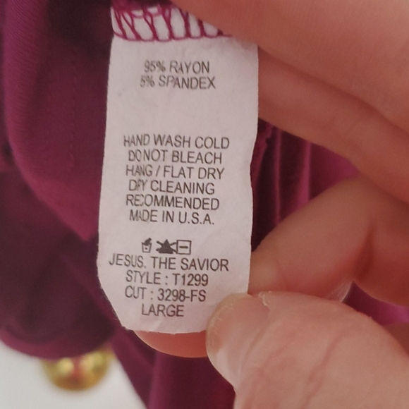 Dark  Fuchsia long sleve tunic - Picture 4 of 4